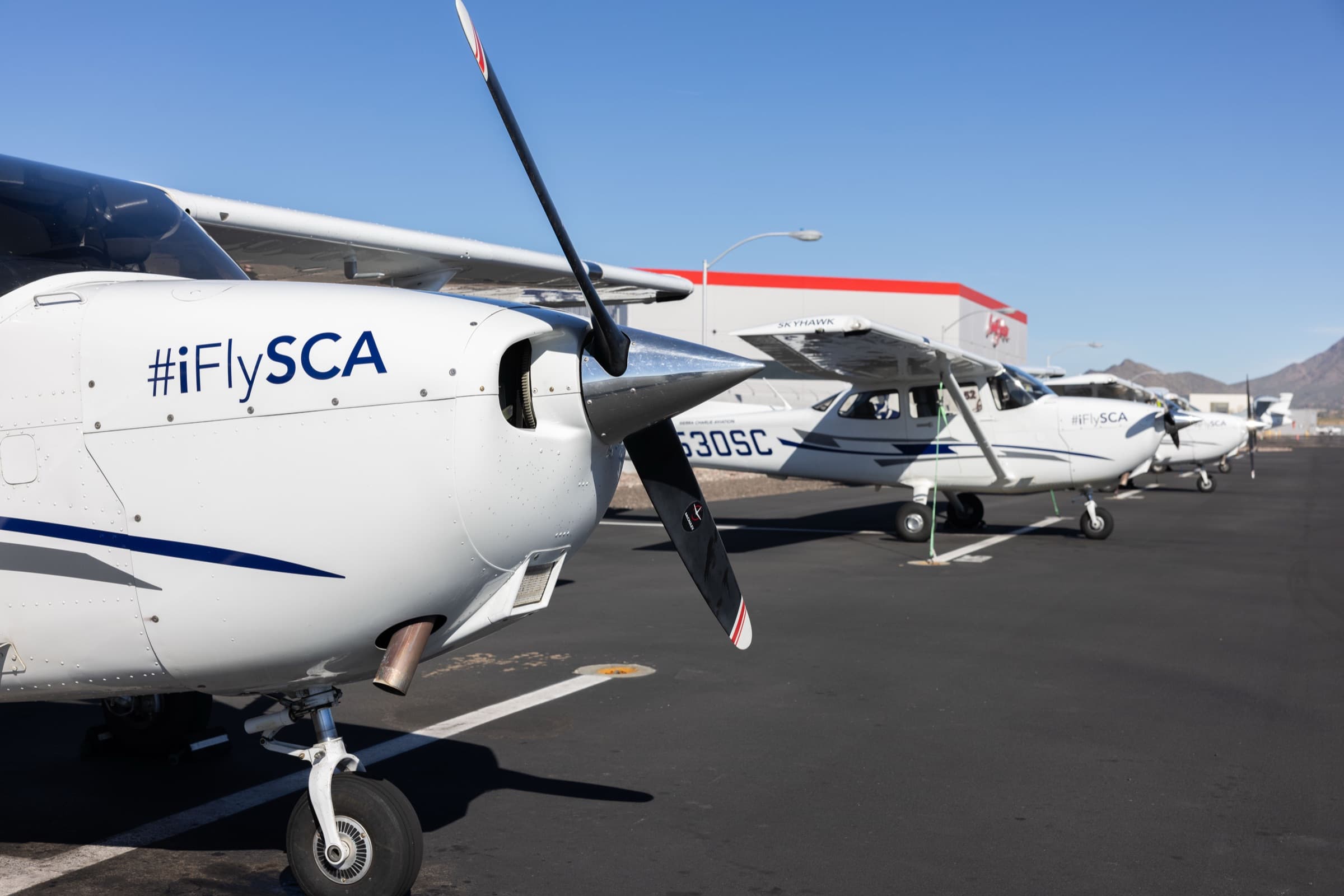 Cessna 172 on ramp